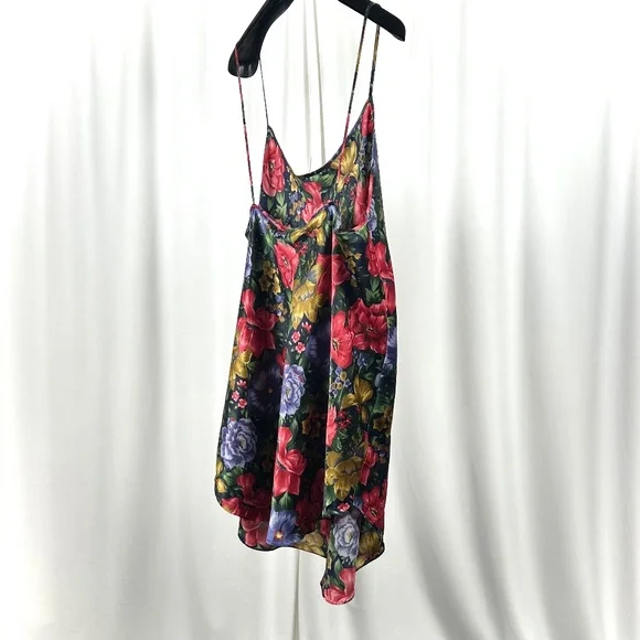 Vintage 90s Floral Slip Dress Linda for Eaton Spaghetti Straps - Picture 6 of 13